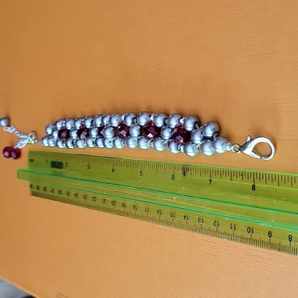 Flower design pearls beads bracelet - Picture 13 of 14